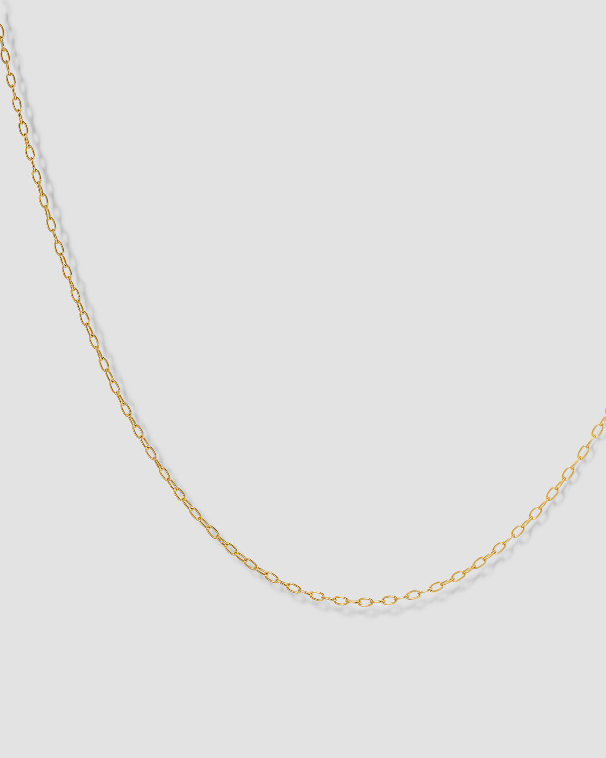 Small Link Chain necklace - front view | womens gold chain
